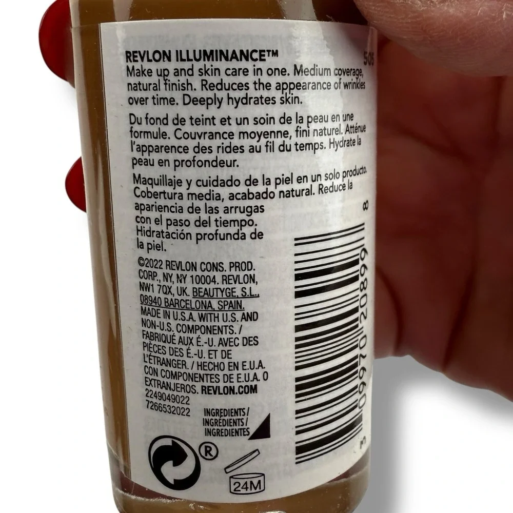 Revlon Illuminance Skin Caring Foundation 2 Pack 505‎ Rich Sand 1 fl oz. NEW